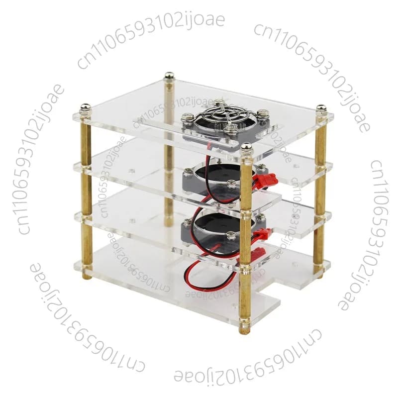 Pi4B/3B Cluster Stackable Shell Covering Multi-layer Acrylic Shell