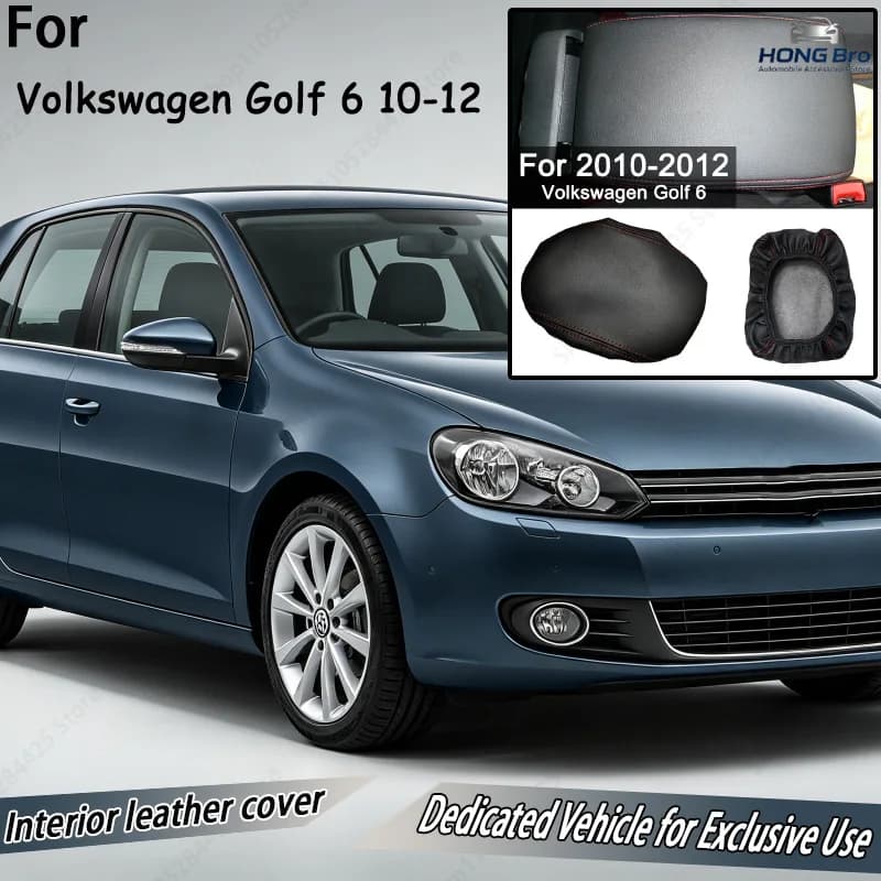 Suitable for Volkswagen Golf 6 10-12 Car Armrest Leather Cover Cross-border Source Armrest Cover Cover Center Armrest Box Cover