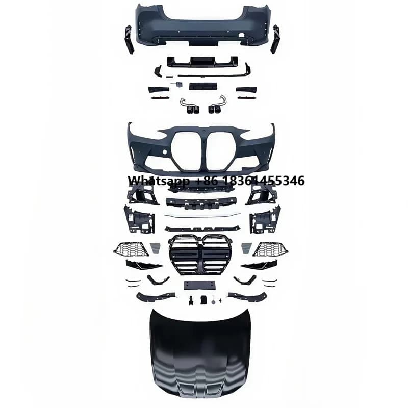 for 4 Series G26 Four Door Modification M4 Front Bumper Grille Cover Leaf Plate Tail Lip Tail Throat Surround Kit Suitable