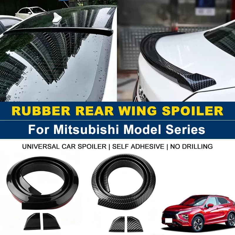 For Mitsubishi Lancer EX Outlander ASX Pajero Eclipse Cross Triton 1.5M Self-Adhesive Rear Spoiler Wing No Drill Trunk Lip