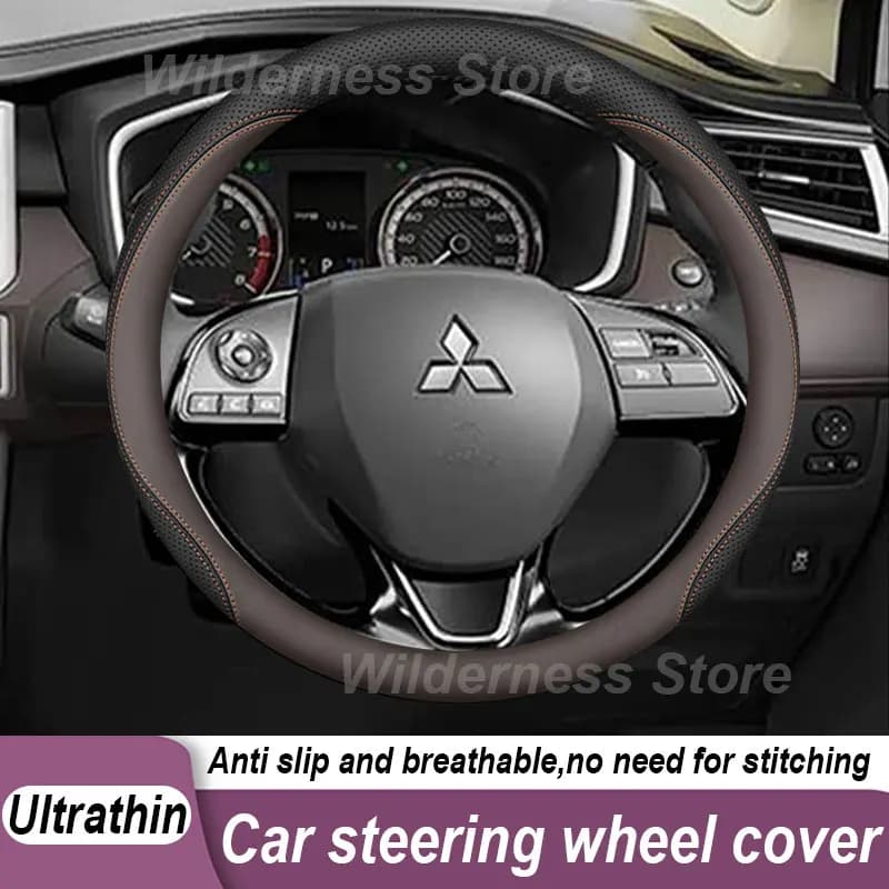 Hot Sales Car Steering Wheel Cover For Mitsubishi Xpander 2017-2027 Leather Steering Wheel Cover Mitsubishi ASX 2010 Accessories