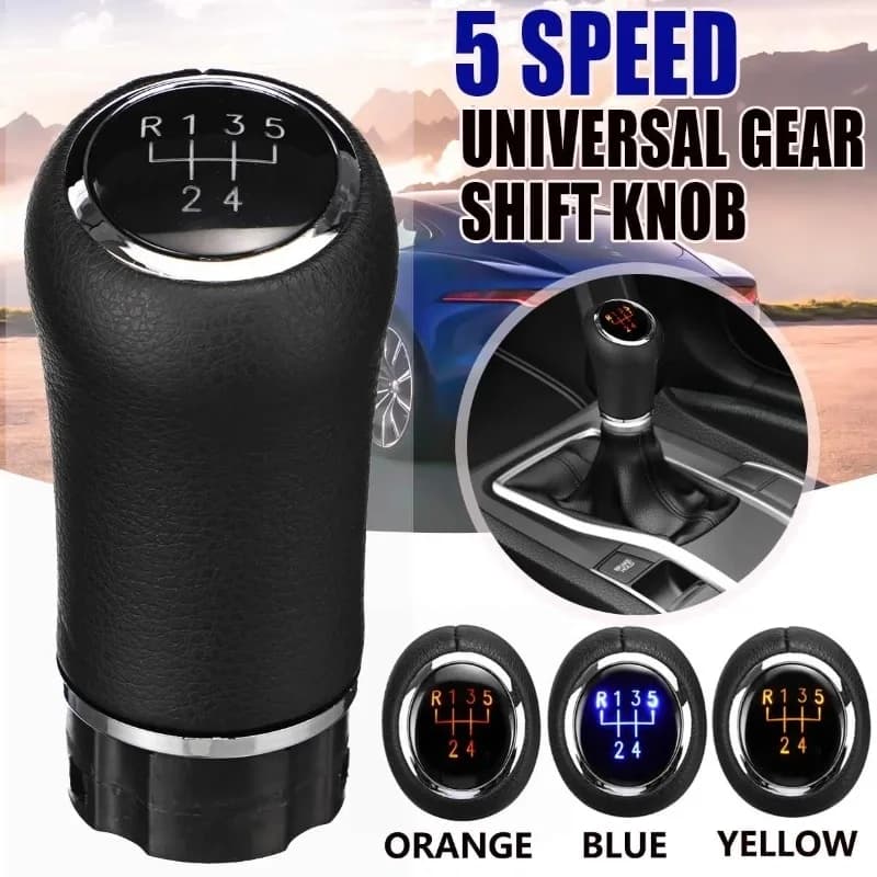 PU Leather 5/6 Speed Gear Shift Knob With LED Backlight For BMW E60 E90 E91 E39 F30 E87 E46 E34 For VW Golf 6 7 MK6 Universal
