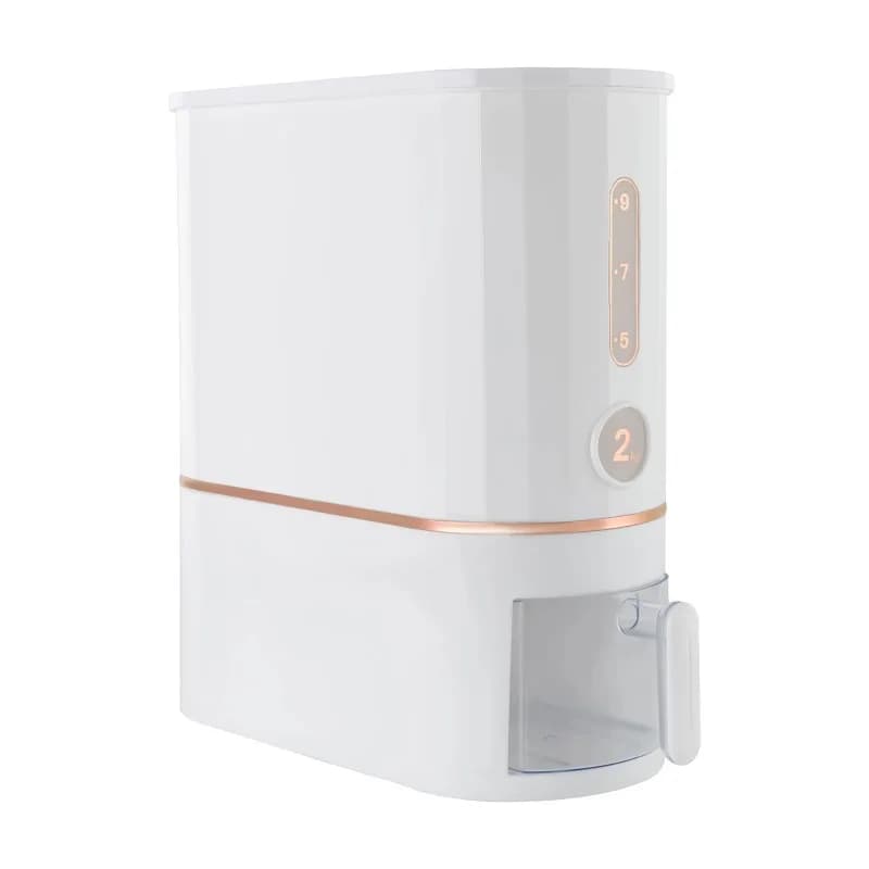 for Easy AccessCereal Dispenser, 22.05 lbs Capacity, BPA-Free Material, Slim Design, Sloping Bottom, Transparent Cup