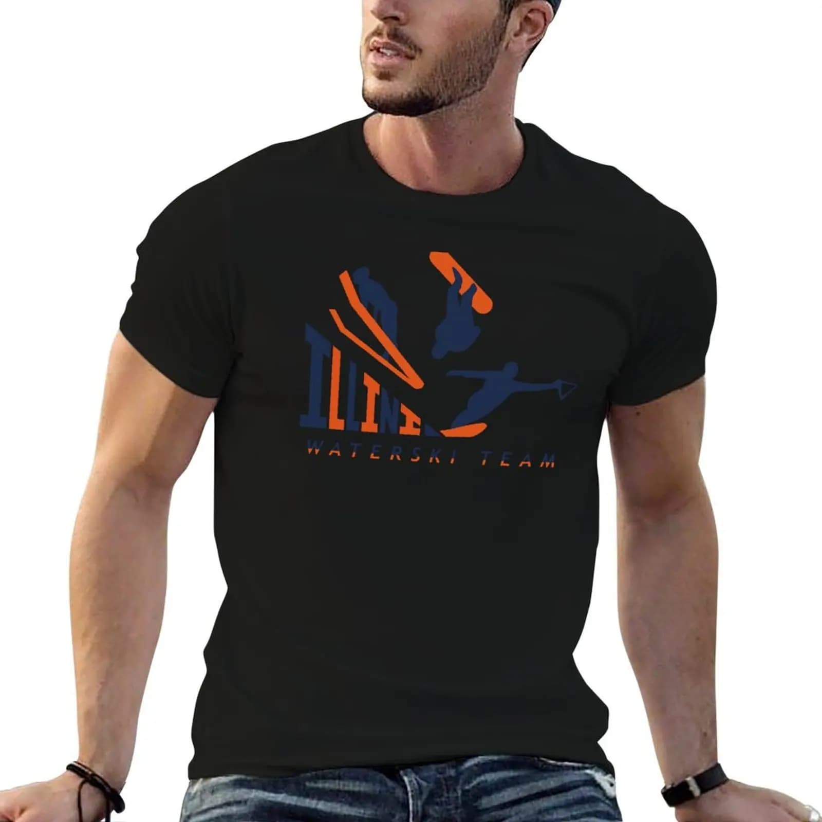 Illini Waterski 3-event T-Shirt man clothes custom shirt Men's t-shirts