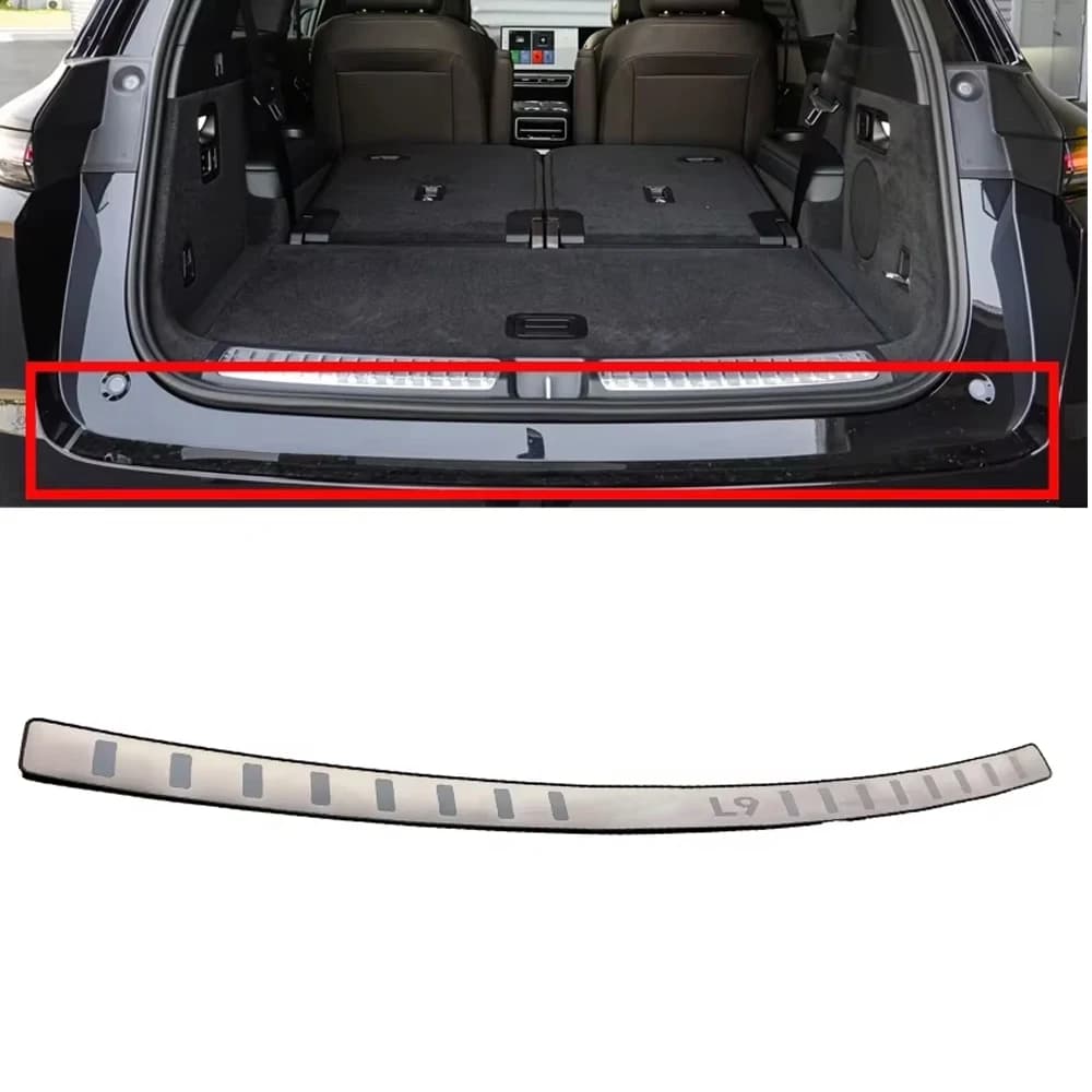 Car Accessories For Lixiang L9 Trunk Trim Rear Bumper Protector Stainless Steel Door Sill Scuff Plate 2022 2023 2024 2025