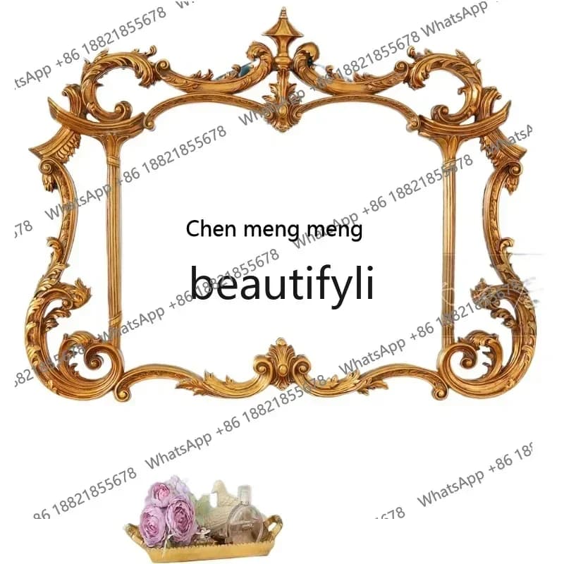 K182K182xxz128x99 luxury decorative mirror gold foil horizontal bathroom mirror restaurant sofa European and American French han