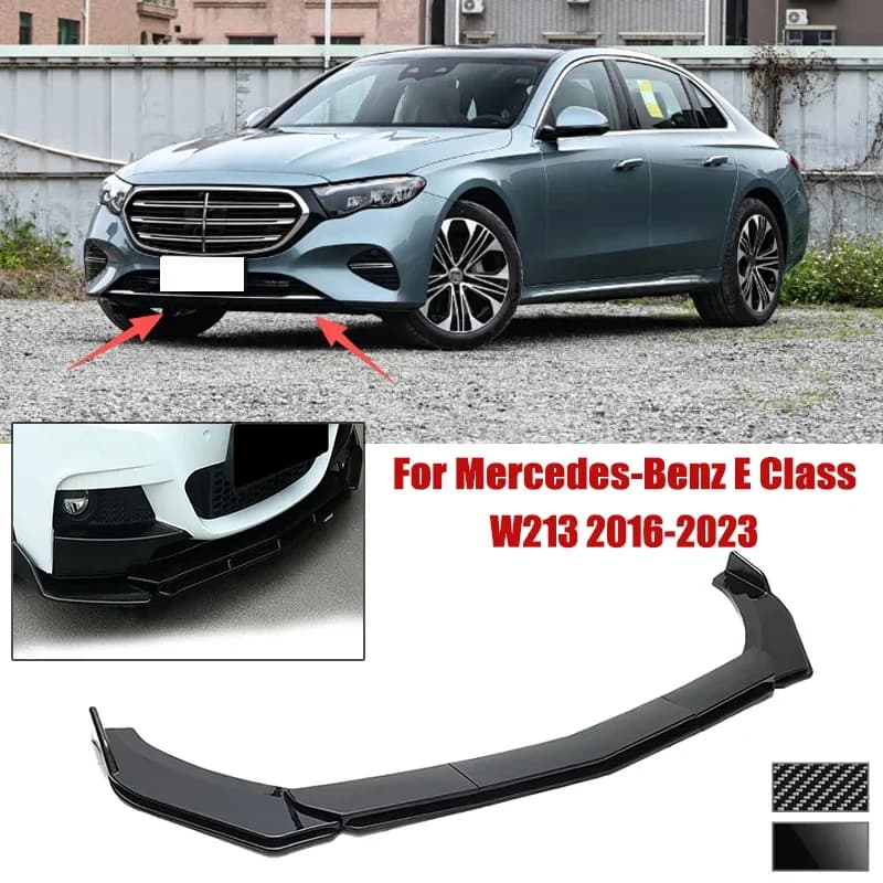 5pcs Front Bumper Shovel For Mercedes-Benz E Class W213 2016-2023 Spoiler Front Bumper Deflector Anti Scratch Protection Device