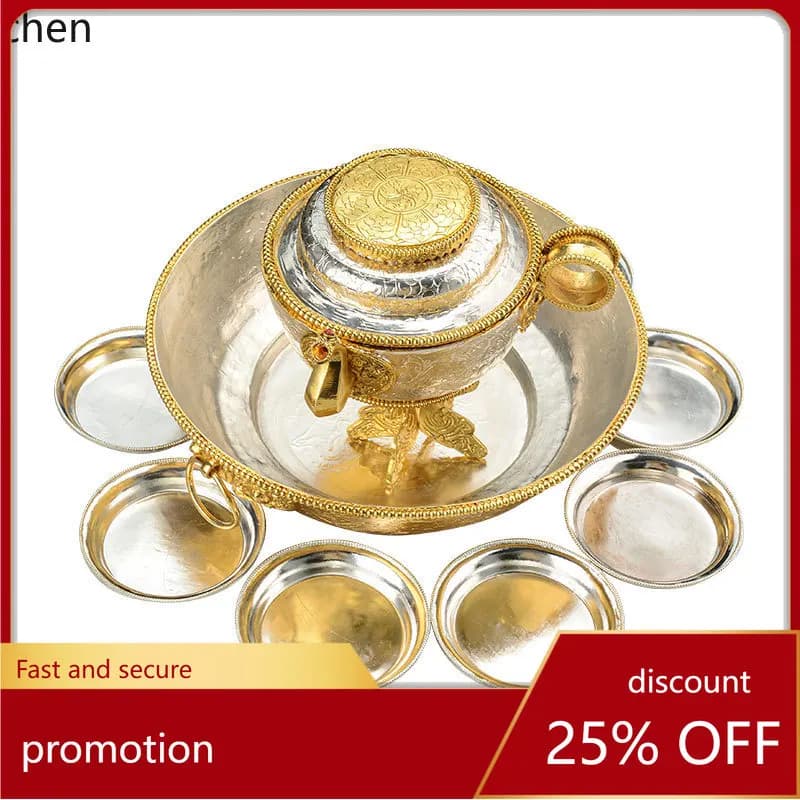 Cz amphibious offering plate  handmade water  bowl seven offering plate water god of wealth water offering cup