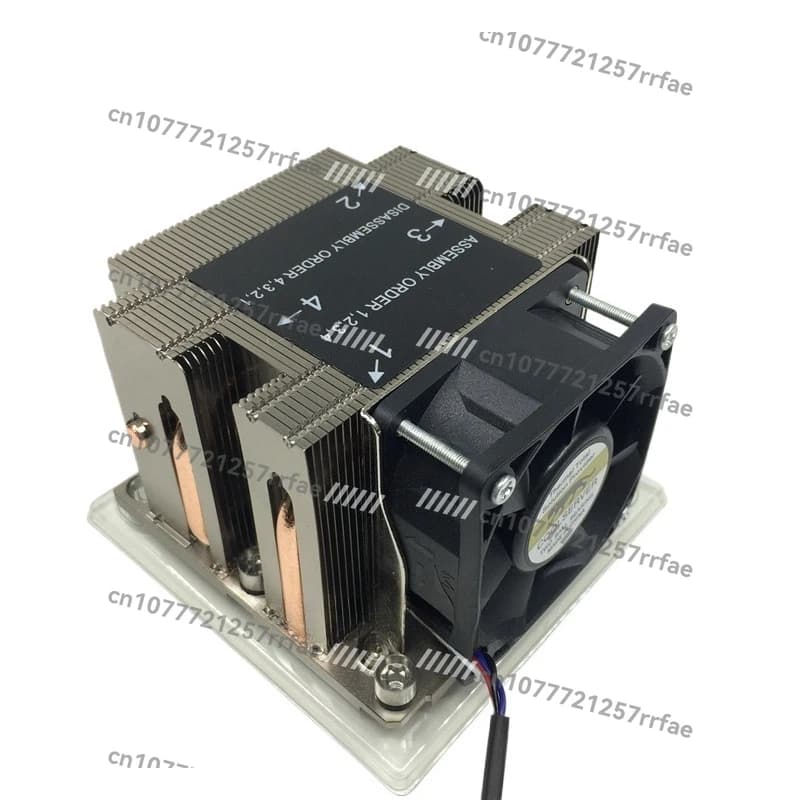 2U server CPU radiator 4 heat pipe 3647 square interface 4PIN intelligent speed control fan