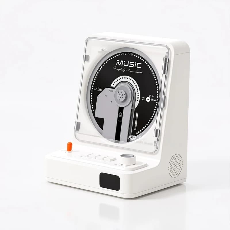 CD Player Retro Album Player Audiophile Record Player Portable Bluetooth Audio All-in-One