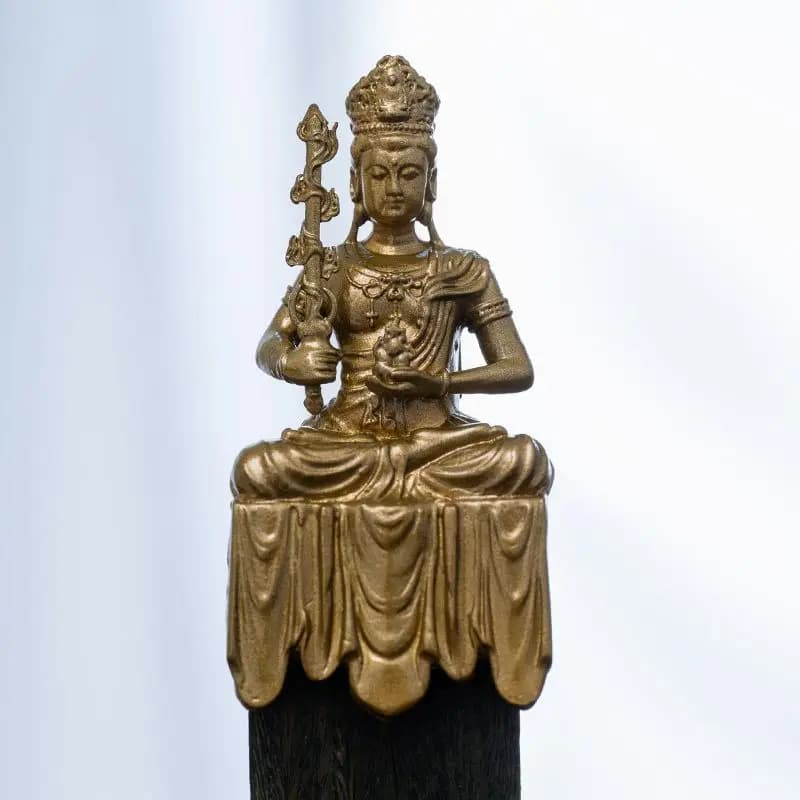 Pure Brass Statue of Bodhisattva Akṣobhya Exquisite Home Living Decor
