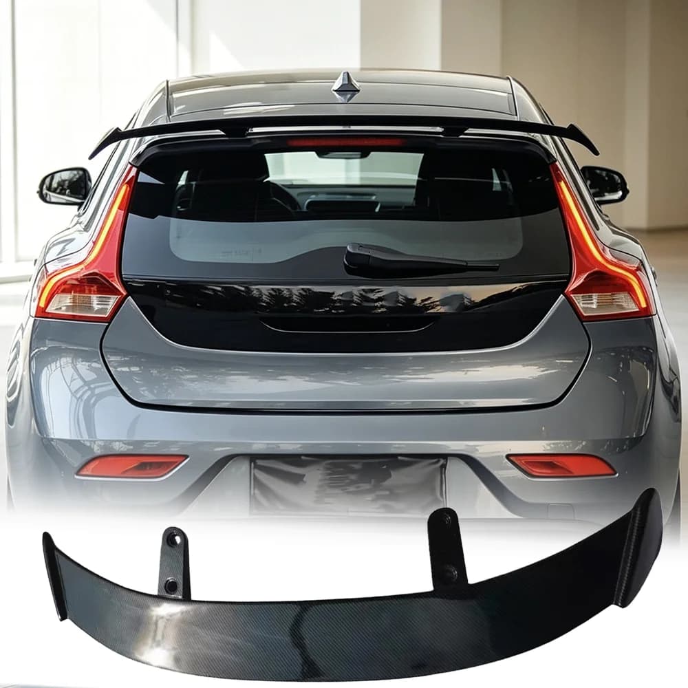 Suitable for 2012-2019 Volvo V40 T2 T3 T4 T5 models V40 genuine carbon fiber maintenance trunk spoiler modification accessories