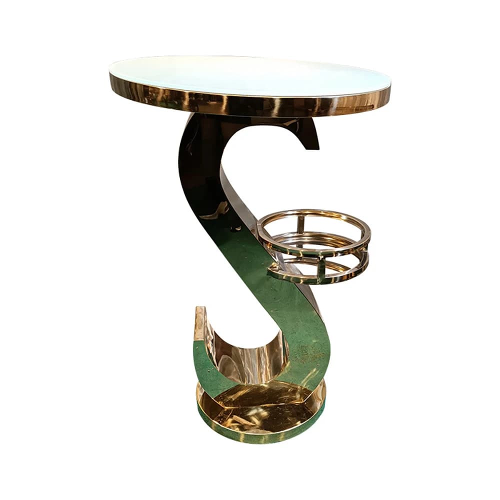 Hot Sale S Shape Stainless Steel Commercial Modern Restaurant Bar Table For Sale