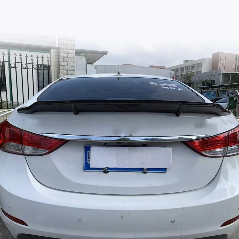 Suitable for 12-16 Elantra sedan spoilers, mudguards, rear tailgate, exterior components, rear spoilers, ABS material R-type