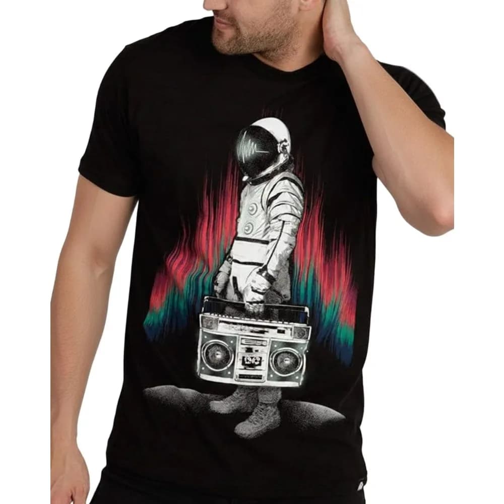 INTO THE AM Graphic Tees for Men Premium Short Sleeve Colorful T-Shirts Trippy Space Designs Men T Shirt Funny T Shirt