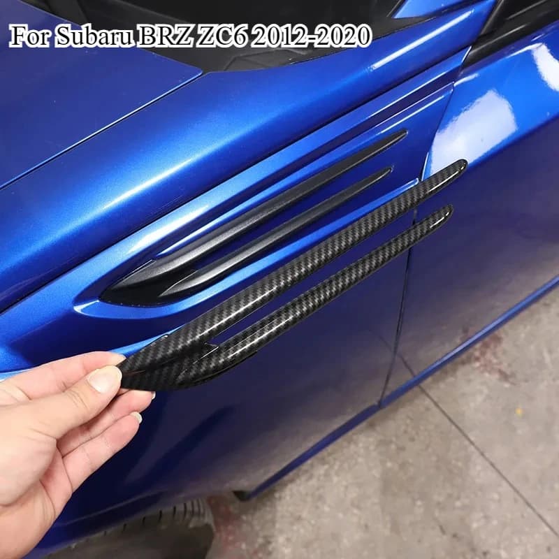 ABS carbon fiber Pattern/Black for Subaru BRZ 2012-20 car styling Car Side Fender Fin Vents Cover Trim Stickers Car Accessories