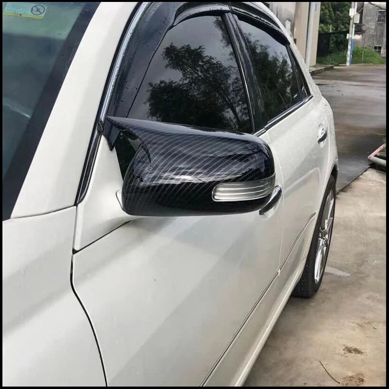 For Toyota Mark X X120 2004-2009 Rearview Mirror Cover Cap Sticker Trim With Horn Decoration Car Accessories Auto Styling Parts