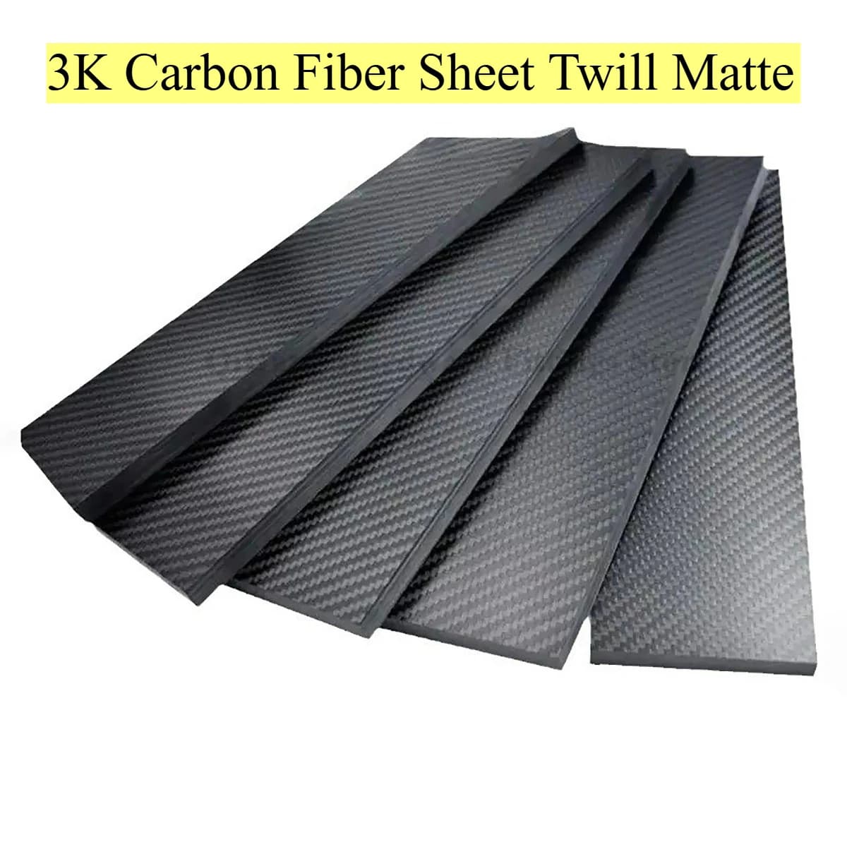 1Pcs 3K Carbon Fiber Sheet Twill Matte 0.2-6mm Thick High Strength CFRP Panel Flat Strip Customizable Size