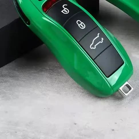 Solid Color ABS For Porsche Panamera Macan 718 Taycan 911 Cayman Boxster 971 Remote Smart Car Key Case Cover Car Accessories