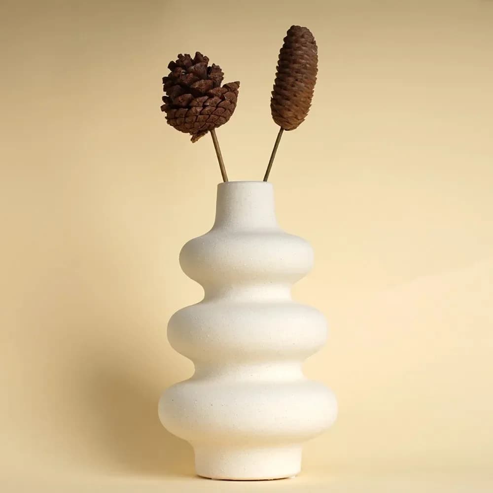 -Ceramic Creative Flower Vase, Scandinavian Interior Aesthetic Table, Living Room, Garden, Office, Home Decoration Access