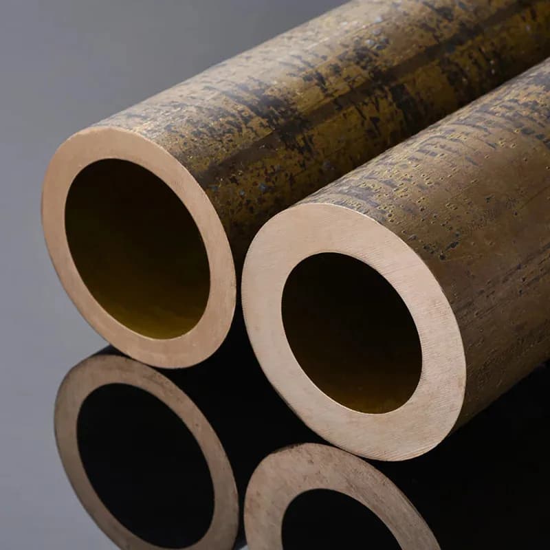 Bronze Hollow Pipe Wear Resistant Sleeve Bushing 25-65mm OD 100mm Long for Machinery