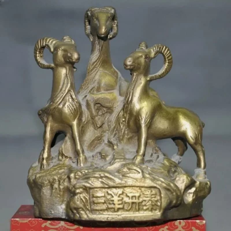 China bronze brass bronze lucky Chinese Zodiac animal sheep goat statue