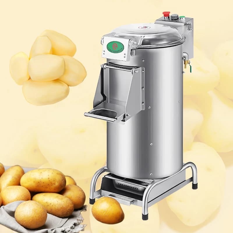 Fully Automatic Potato Cleaning Peeling Machine Rolling Friction Fruit And Vegetable Peeling Equipment