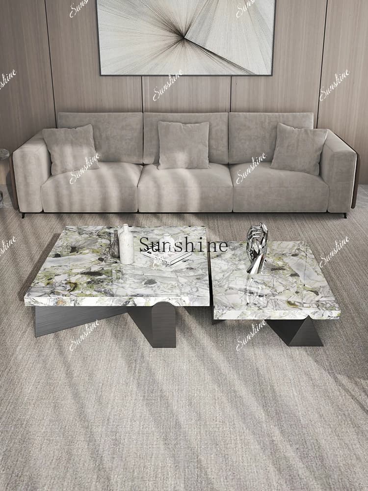 Living room household high-end rock slab modern simple size combination coffee table FT
