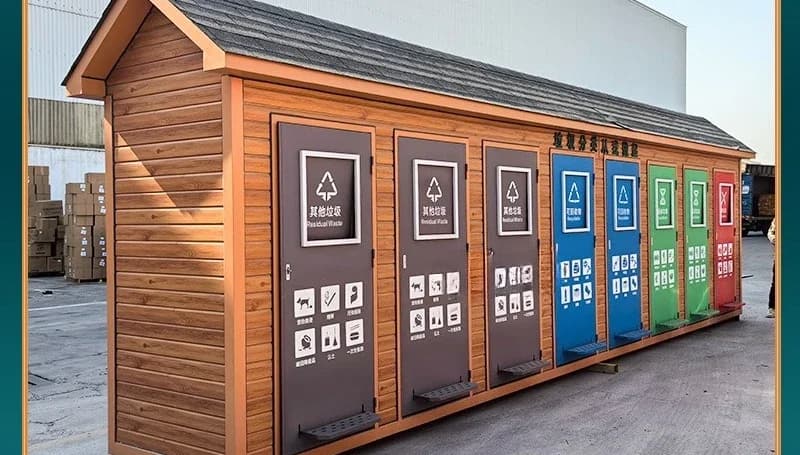 Scenic area mobile waste classification and delivery point, sanitation waste room finished outdoor