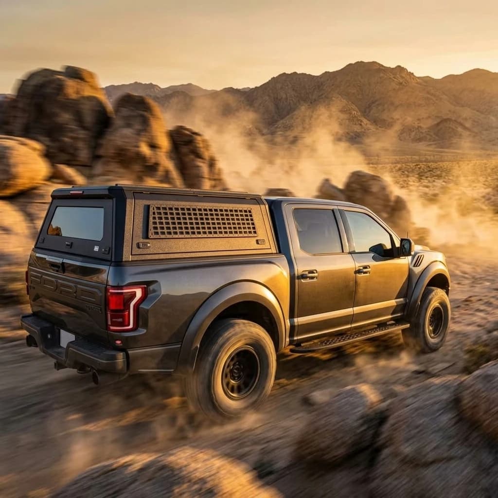 Smart Locking Waterproof No-Drill Install Hardtop Truck Bed Cover for Ford's Ranger 12+ Aerospace Aluminum Alloy Tailgate Access