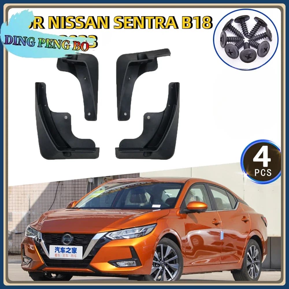 2020-2023 B18 ChassisFor Nissan Sentra Sylphy ABS Mud Flaps 4PCS Front Rear Splash Guards Fender Protector Auto Car Accessories