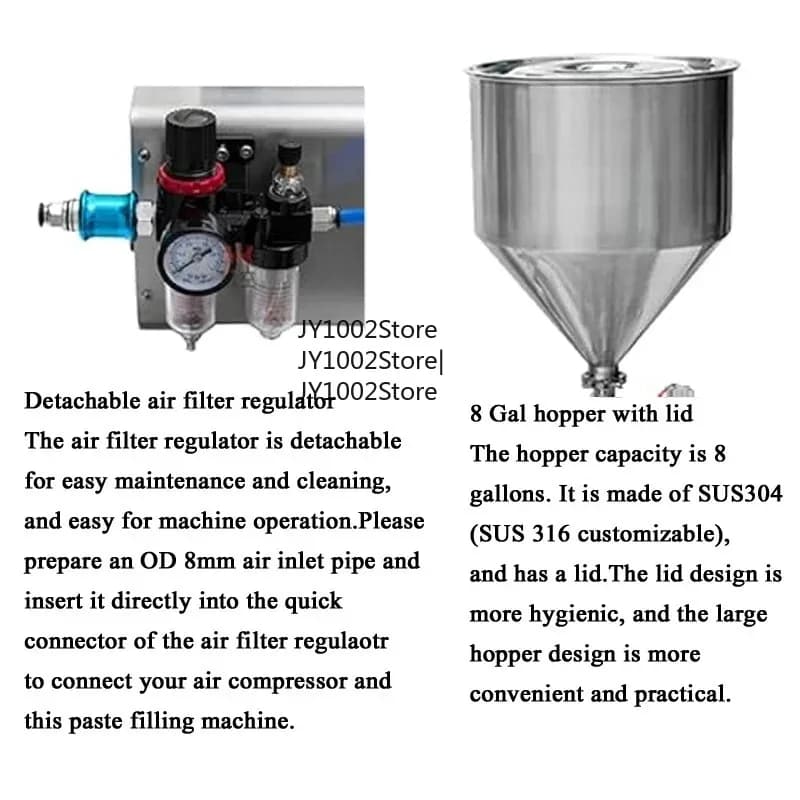 Semi-Automatic Single Head Paste Filling Machine for Gel Shampoo High Viscosity Honey Piston Filler Personal Care Products