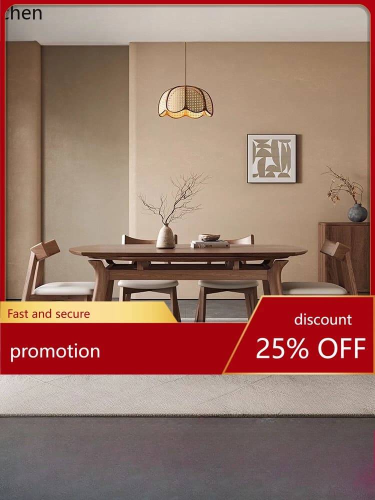 ZML solid wood retractable dining table variable round table living room household small apartment round folding dining table