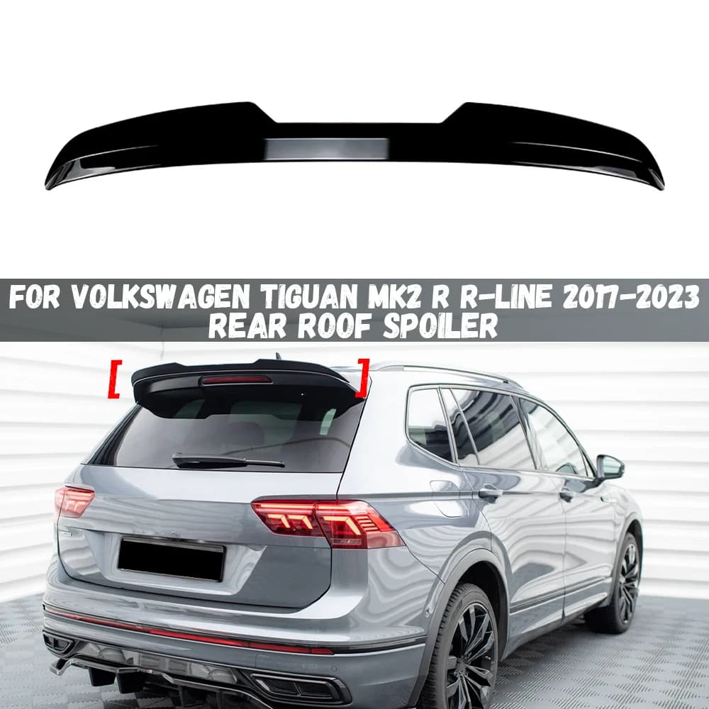 For Volkswagen VW Tiguan MK2 R R-Line 2017-2023 Rear Trunk Boot Roof Spoiler Wing Rear Spoiler Wing Bodykit Tuning