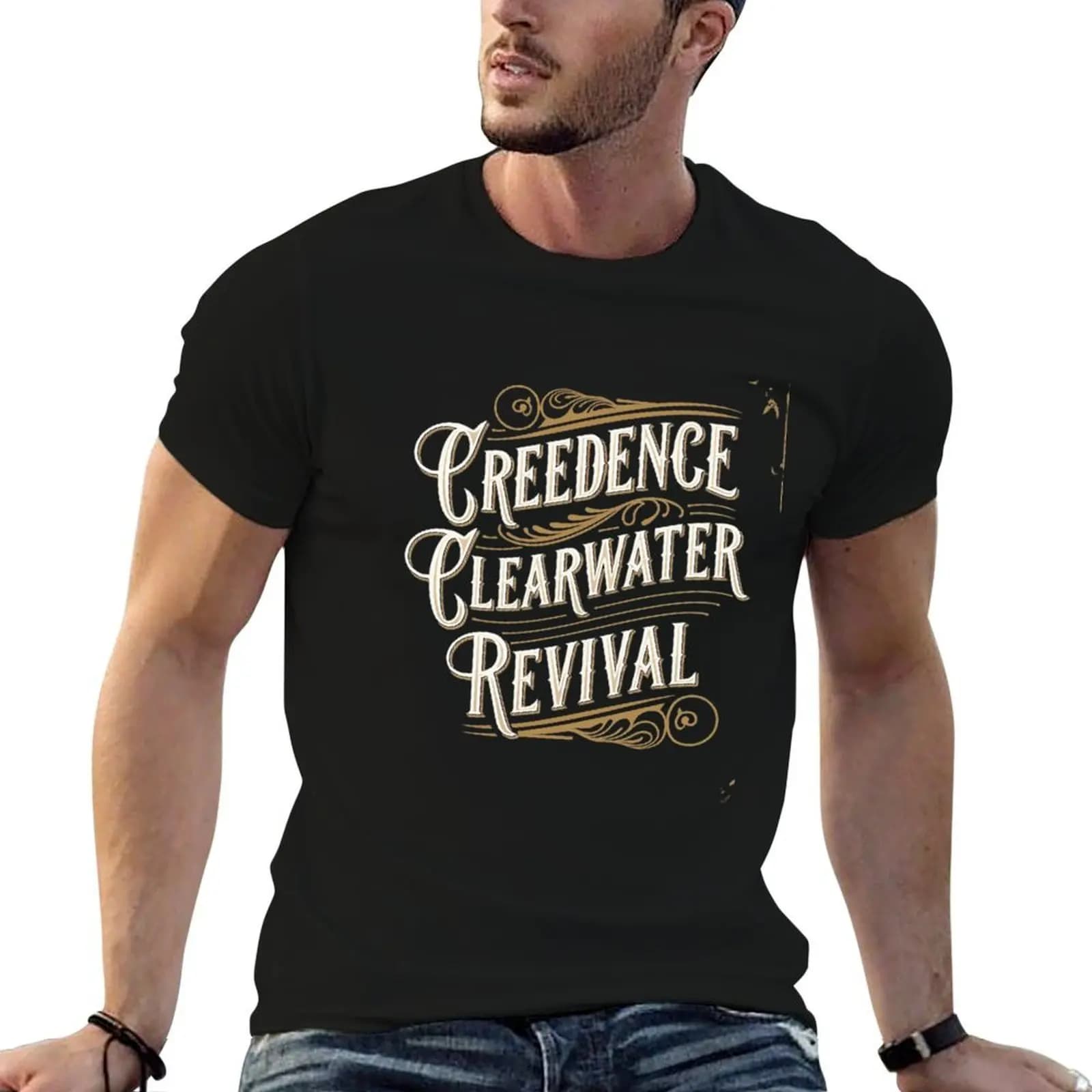 Creedences Clearwaters Revivals T-Shirt man graphic t shirt t shirts designer T-Shirt