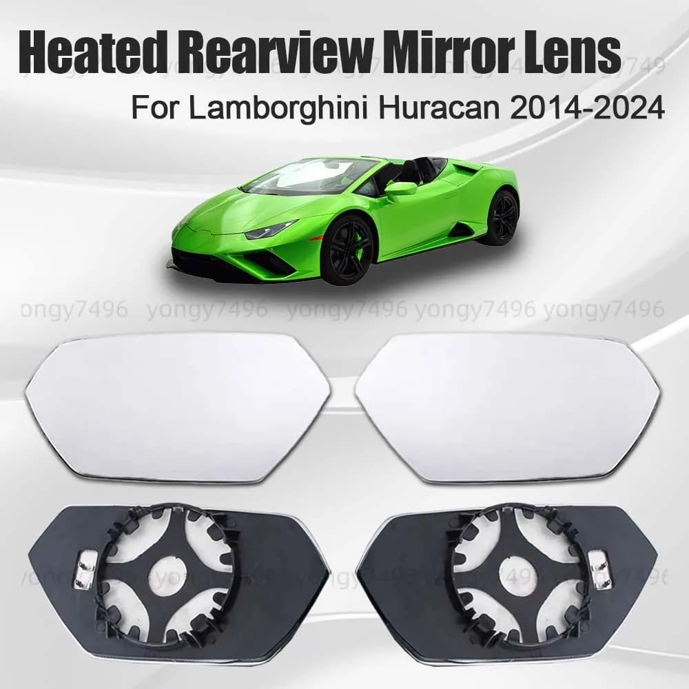 Car Wide Angle Replace Heated Rearview Mirror Lens For Lamborghini Huracan 2014-2024 Mirrored Glass Cars Accessories Upgrade