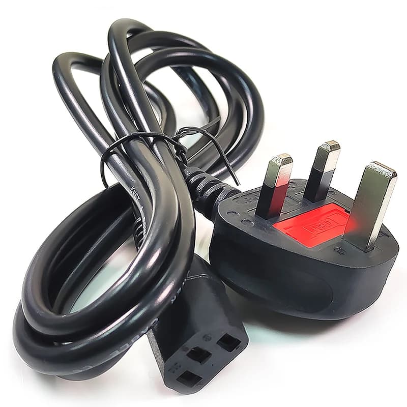 3pcs Hot Deal 1.5M Indoor Copper UK 3 Pin Plug Power Cable PVC Jacketed AC Extension Cord From UK to Iec C7 C13 C5 10A IP11