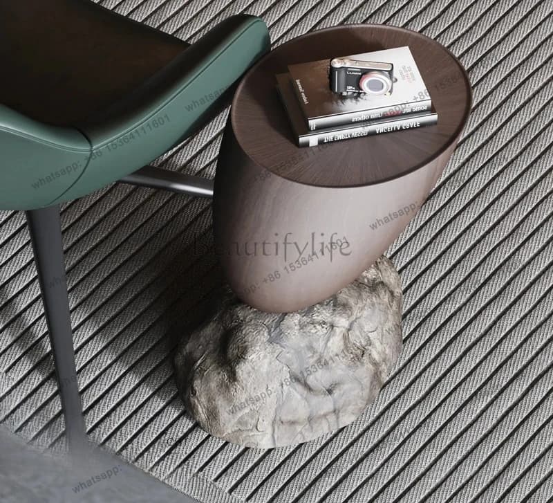 Italian minimalist sofa side table ornament modern wabi simple coffee table table