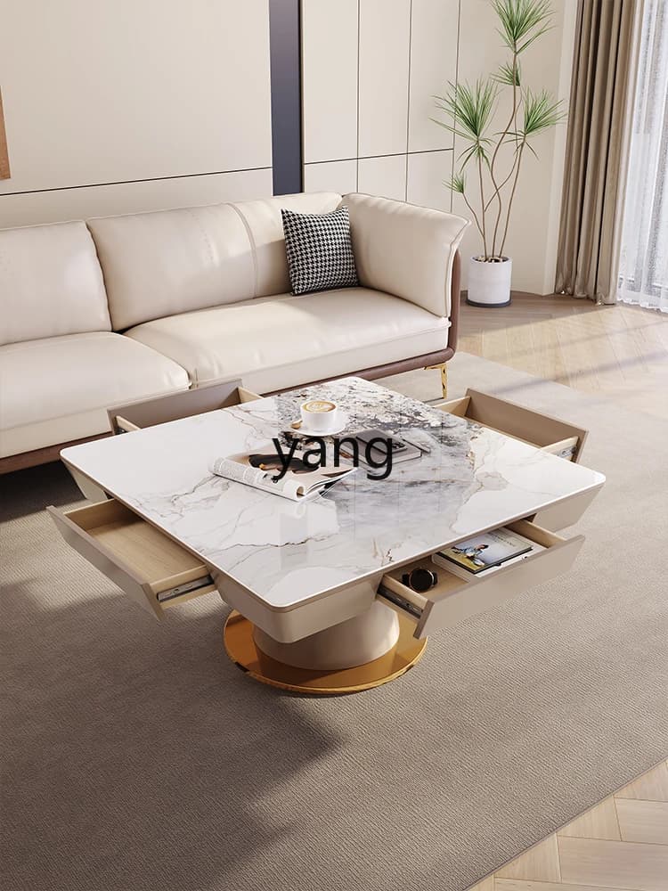 Yjq, Automatic Intelligent Lifting Coffee Table Living Room Home Large and Small Apartment Type Modern Simple Multifunctional