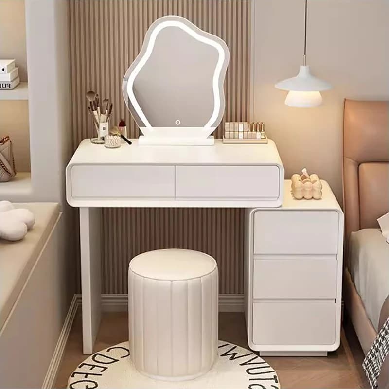 Italian Modern Vanity Table Trendy Aesthetic Artistic Elegant Vanity Table Classic Minimalistic Meuble De Chambre Furniture