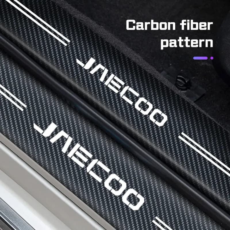Car Threshold Strip Carbon Fiber Anti-scratch Door Sill Pad For Chery Jaecoo J5 J6 J7 J8 Exterior Accessories