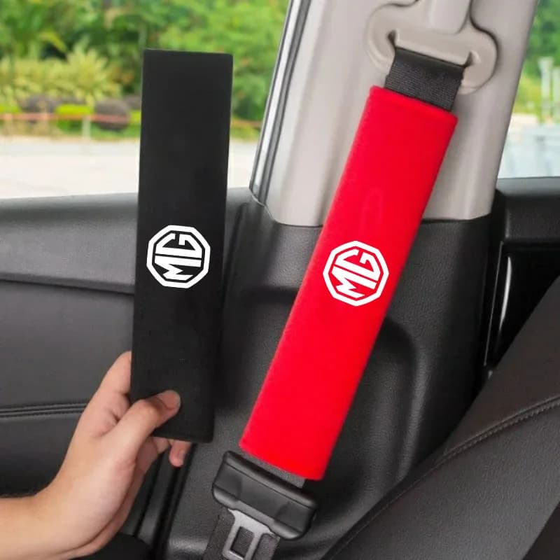 2Pcs Car Seat Belt Shoulder Cover Safety Protective Pad for MG ZS HS GT HECTOR MG3 MG5 MG6 MG7 Auto Accessories