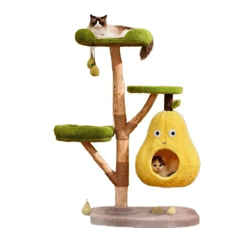 Cat climbing frame Duck cover nest  climbing frame nest Cat tree Integrated solid wood tree