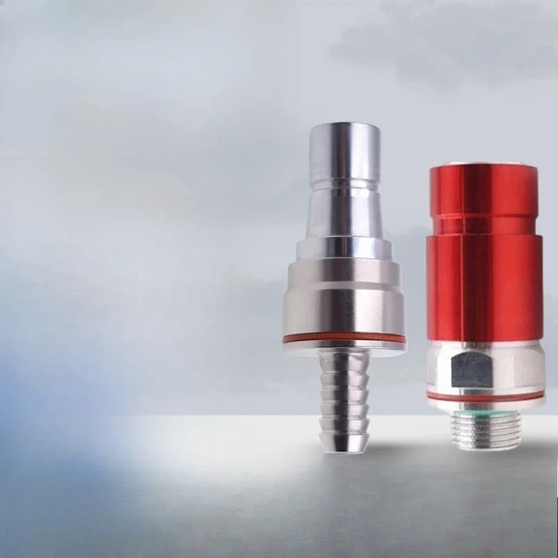 Flat liquid cooling quick connector, dedicated to data center liquid cooling system, diameter DN09 G3/8