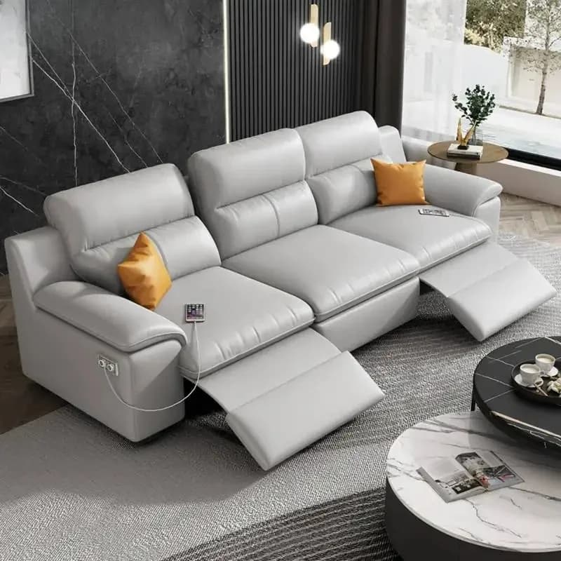 Gray European Living Room Sofas Back Support Lazy Lounges Living Room Sofas Luxury Nordic Modern Divano Letto Home Furniture