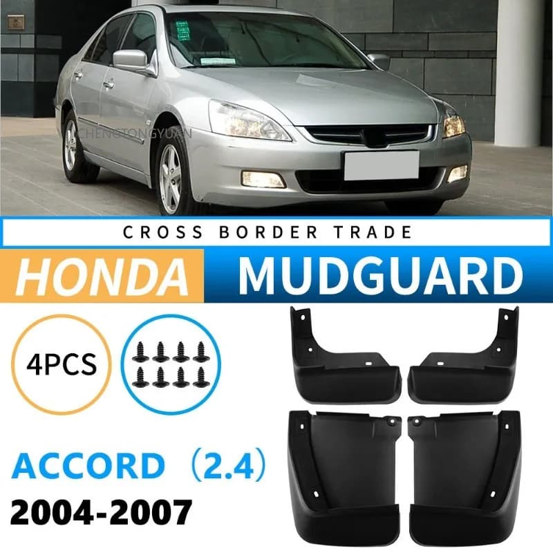 Mudguards FOR Honda Accord 2.4L 2004-2007 Auto Mud Flaps Exterior Styling Accessory ABS Plastic Anti Splash Mudguards Custom Fit