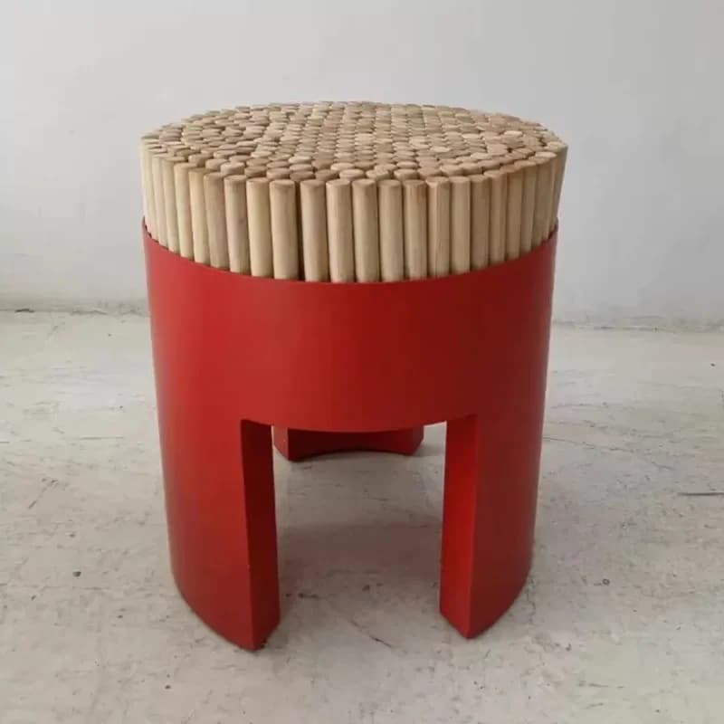 Simple household room round  fashion creative match shoe changing stool wooden bench low stool