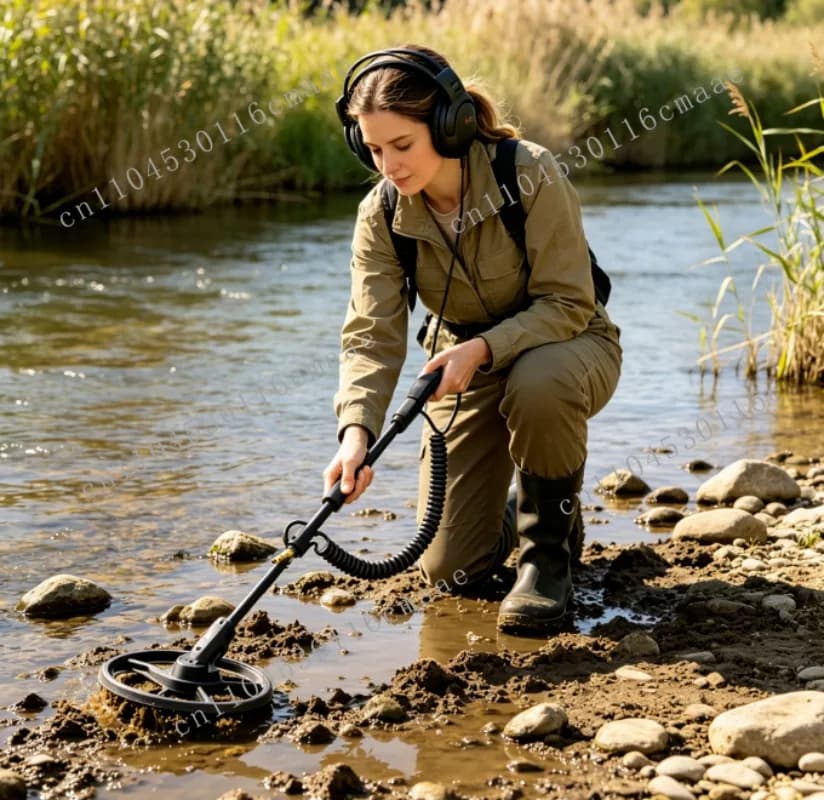 UR30 Detector Replacement Headphone, Noise‑Isolating Over‑Ear Headset 6.35mm Jack For 4500 5000 GFX7000 Gold Detecting Tool