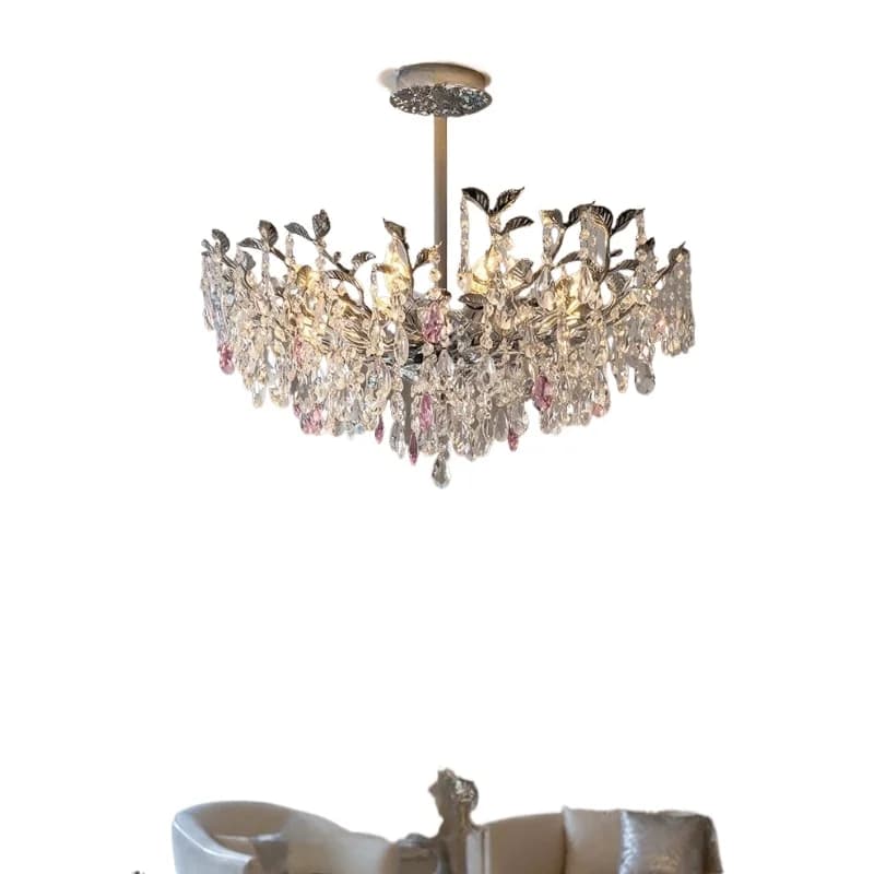 French high-end living room ceiling light, designer branch-shaped simple atmosphere crystal hall main light