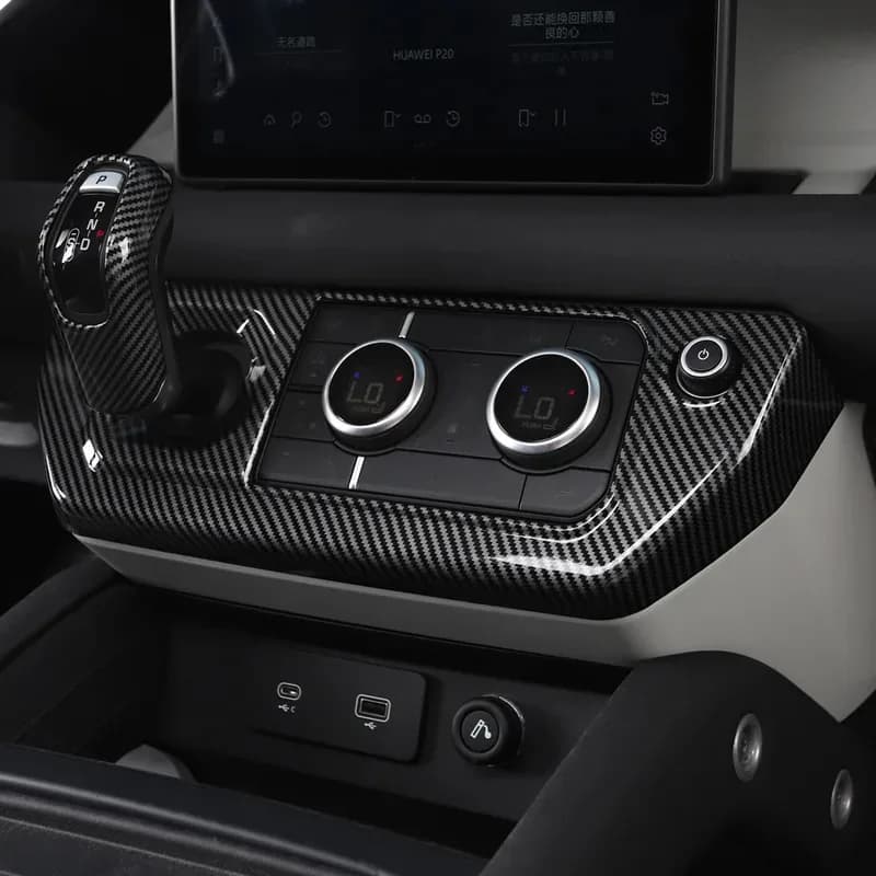 FOR Land Rover Defender 90 110 130 2020-2024 Center Console Gear Air Conditioning Mode Frame Cover Trim Stickers Car Accessories